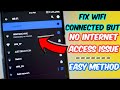 How to fix Wi-fi connected but no internet access on android