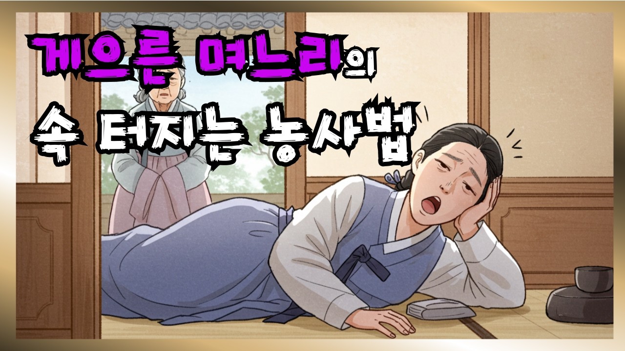 게으른 며느리의 속 터지는 농사비법-왜 농사가 잘되는건데?? 야담|설화|민담|옛날이야기|구연동화|