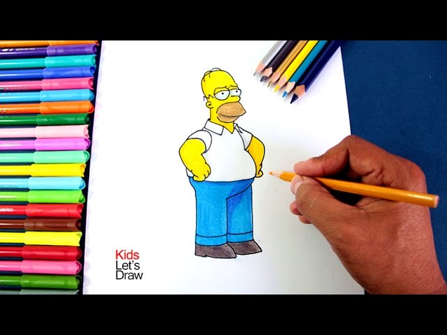 Cómo dibujar a Homero Simpson | The Simpsons - YouTube