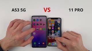 SAMSUNG A53 5G vs iPhone 11 Pro SPEED TEST