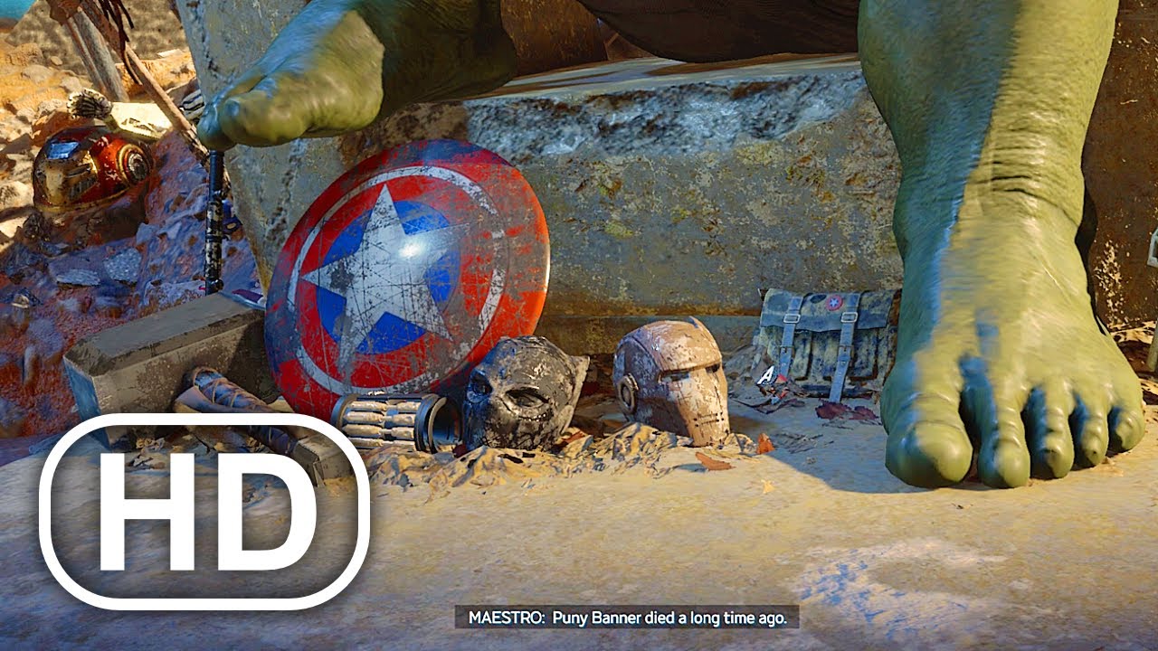 All Avengers Are Dead In Future Earth Scene 4K ULTRA HD - Marvel's Avengers Hawkeye DLC