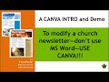 A Canva Tutorial: How to Modify an MS Word Newsletter template in Canva