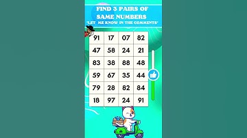 🔎 Can You Beat the Clock? Spot the 3 Identical Number Sets!