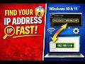 Find Your PC’s IP Address FAST! (Windows 10/11) ✅