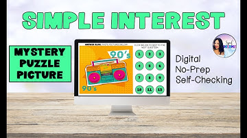 Simple Interest Digital Mystery Picture Puzzle Reveal Activity