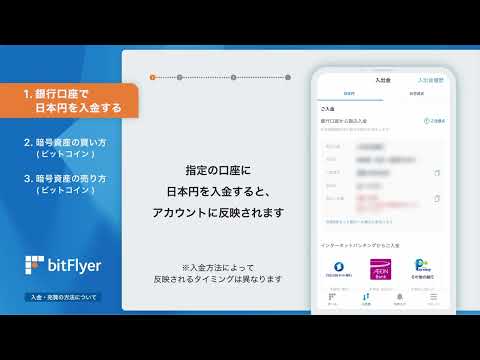 BitFlyer 銀行口座で日本円を入金する方法について 