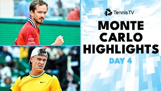Sinner vs Korda; Rublev, Medvedev, Tsitsipas \& More Play | Monte-Carlo 2024 Highlights Day 4