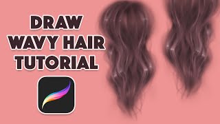 Draw Realistic Wavy Hair | Procreate Hair Tutorial For Beginners