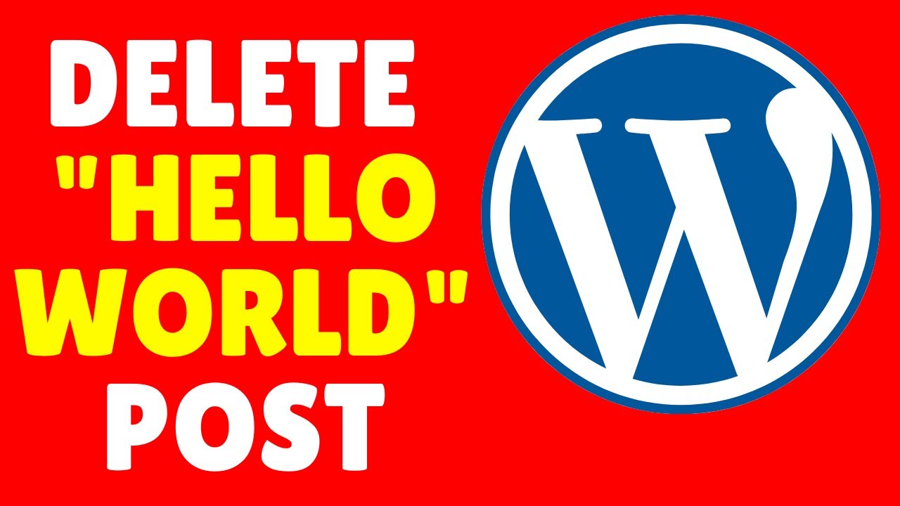 Wordpress: How To Delete \