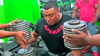 Larry Wheels vs. 200lbs Dumbbells