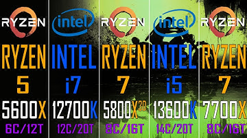 RYZEN 5 5600X vs INTEL i7 12700K vs RYZEN 7 5800X3D vs INTEL i5 13600K vs RYZEN 7 7700X ||
