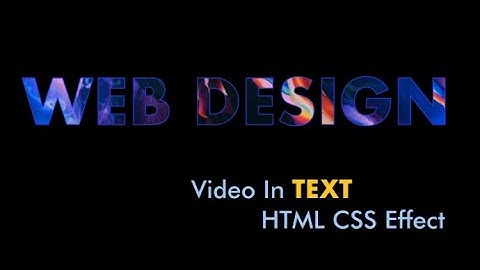 How To Add Video In Text Background Using HTML And CSS In Just 5 Minutes