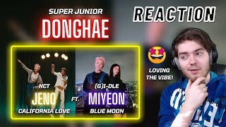Super Junior Donghae 'California Love' M/V ft. NCT JENO + 'Blue Moon' ft. (G)I-DLE Miyeon | REACTION