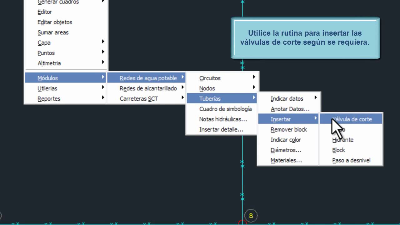 Simbologia de agua potable en planos dwg