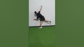 Single Leg Wall Hinge w Thoracic Rotation