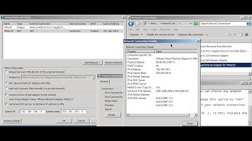 Setting up NAT network connections in VM Workstation