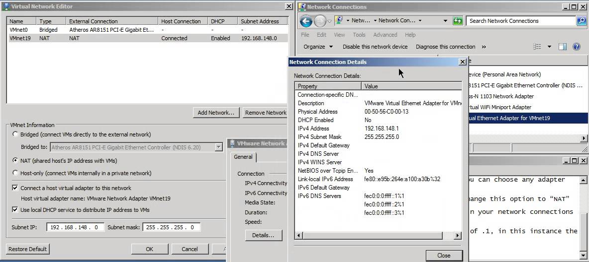Setting Up Nat Network Connections In Vm Workstation Youtube