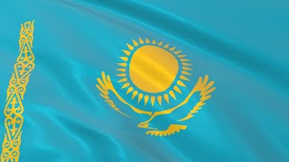 Flag of Kazakhstan waving in the wind - Flag animation - Motion background - 4K UHD screenshot 1