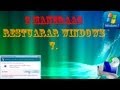 3 maneras de restaurar windows 7 (puntos de Restauración.)