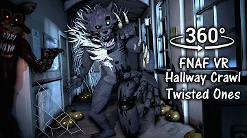 360°| Twisted Ones in Hallway Crawl!! - FNAF VR Help Wanted fan made animation [SFM] (VR Compatible)