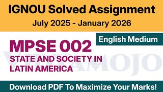 Famous IGNOU MPSE 002 Solved Assignment 2025-26 English Medium PDF Download Wealth