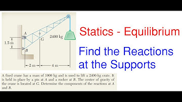 How to Find the Reactions at the Supports – Static Equilibrium of Rigid Bodies – Reaction Problem 2