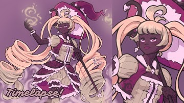 Timelapse - Witch of Death & Hellfire (Clip Studio Paint) (CSP)