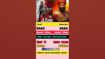 Jaat vs Chhaava Office collection || #jaat #sunnydeol #pawarzone #chhaava  #day9 #bollywood