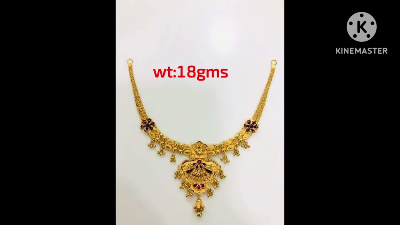 Just 12 gms nunche Lightweight gold  Necklace Collection | Daily Wear ki Perfect Designs