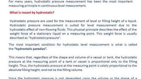 Level Measurement using DP Transmitters Working Principle