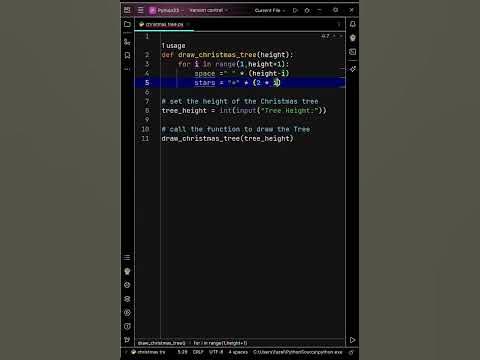 Christmas tree in Python - YouTube