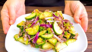 Sister shared a recipe for NEW SALAD without mayonnaise! New Year 2022! PP salad with tuna. by Наталья Клевер 17,198 views 2 years ago 1 minute, 45 seconds