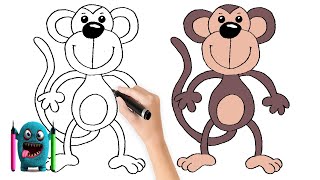 Kolay Maymun Çizimi | How to Draw Easy Monkey