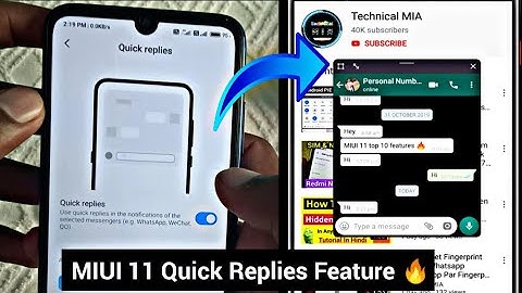 How To Use Quick Reply On MIUI 11 [Hindi] | Quick Replies MIUI 11 | MIUI 11 Features