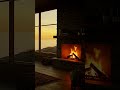 Cozy Oceanfront Evening 🌅🔥 | Fireplace &amp; Gentle Ocean Waves Ambience #asmr #oceanwaves #oceansounds