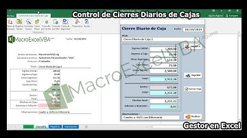 Control de Cierre Diario de Cajas en Excel I MacroExcelVBA-Aguirre