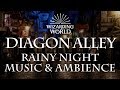 Harry Potter Music & Ambience | Diagon Alley - Rainy Nighttime Sounds for Sleep, Study, Relaxing