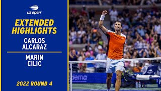 Carlos Alcaraz vs. Marin Cilic Extended Highlights | 2022 US Open Round 4