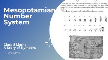 Mesopotamian Number System explained Class 8 Maths chapter 3