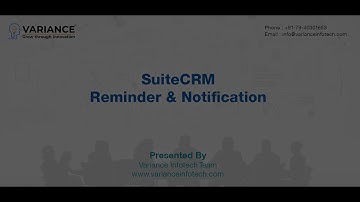 SuiteCRM Extension - Reminder & Notification