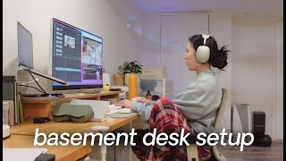 ⁠♡⋆˚⁠ basement desk setup ˚⋆♡