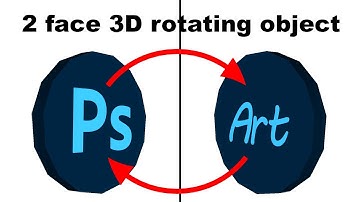 Photoshop CC how to make 2 face 3D rotating object 2021