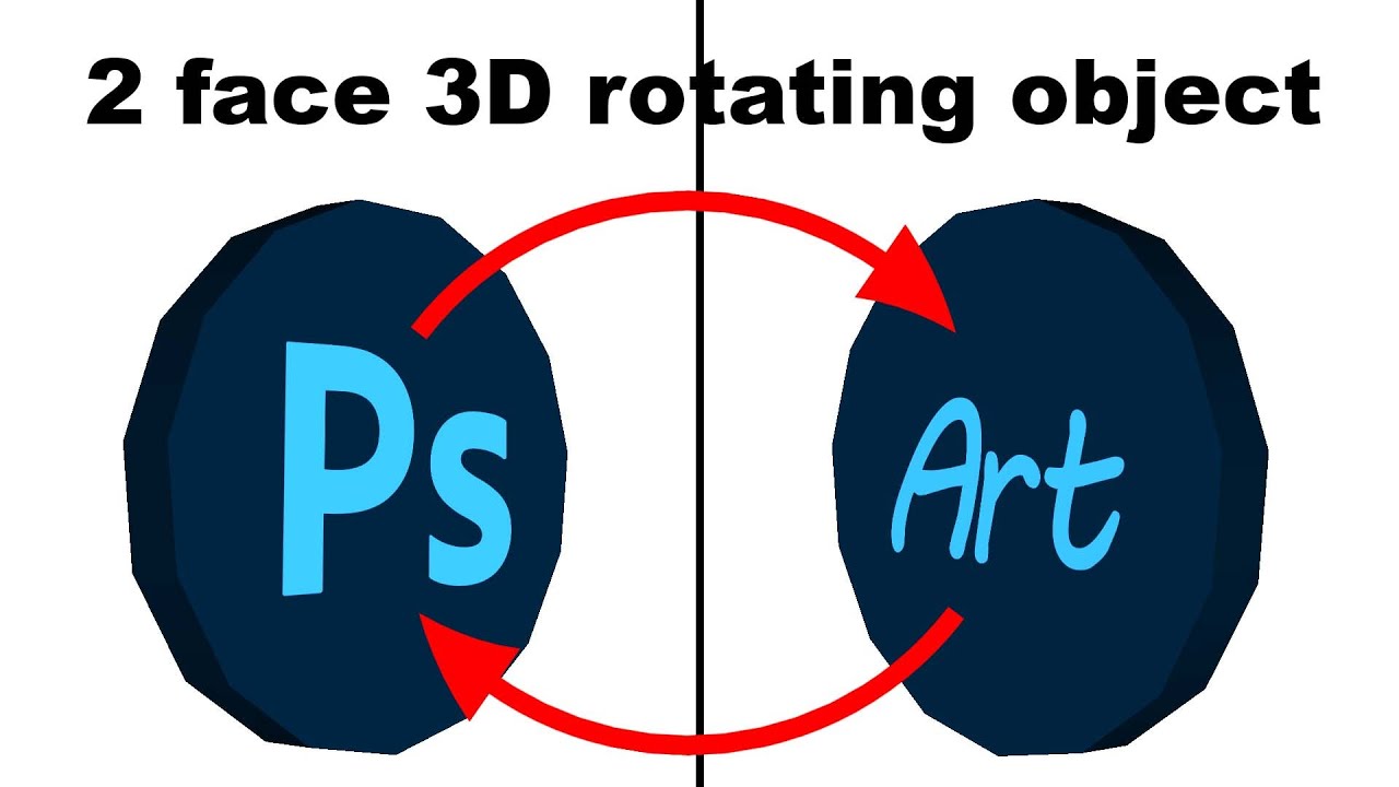 3D rotating shape Photo frame effect