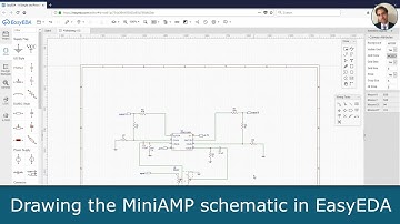 Drawing the MiniAMP schematic in EasyEDA
