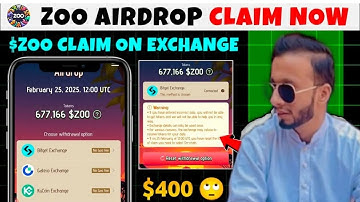 Zoo Airdrop Claim On Bitget Gate.io Kucoin || Zoo Airdrop Withdrawal On Bitget Kucoin Gate.io