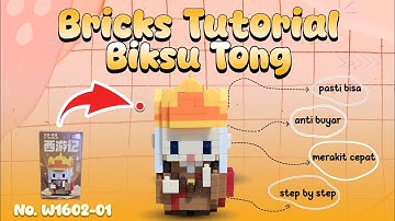 HOW I MAKE A MINI SMALL LEGO BRICKS NANO BLOCK SUN WUKONG SERIES NO. W1602-01 BIKSU TONG
