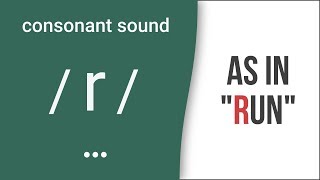 Consonant Sound / r / as in 