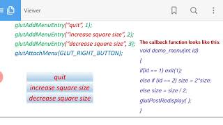 Menu Creation Using OpenGL