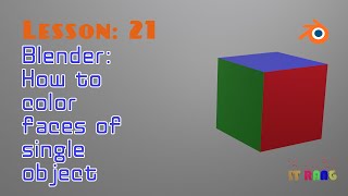 Blender Beginner Tutorial  21: How to color different faces of same object in Blender 3.6
