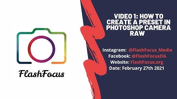 Tutorial: How to save a preset in Photoshop Camera Raw in 2021